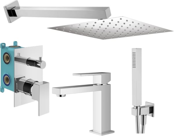 Комплект для ванной Plumberia Selection Tag KITTG18CR53 С ВНУТРЕННЕЙ ЧАСТЬЮ, хром