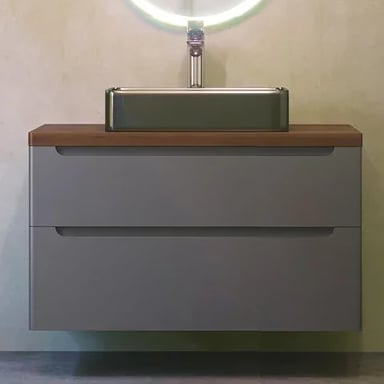 Тумба под раковину без столешницы Jorno Wood 100, серая