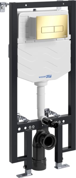 Система инсталляции для унитазов Wasserkraft Vils 56TLT.010.ME.PG03, с кнопкой смыва золото