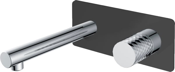 Смеситель для раковины Boheme Stick 125-BCR С ВНУТРЕННЕЙ ЧАСТЬЮ, black, diamond chrome