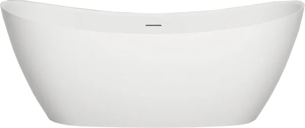 Ванна из искусственного камня Salini Noemi 185x80 см, отдельностоящая, матовая белая, овальная, со с