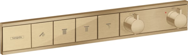 Термостатический смеситель встраиваемый Hansgrohe RainSelect 15382140, для душа, шлифованная бронза