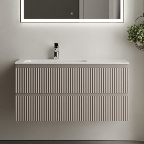 Тумба с раковиной Sancos Snob R 100 см, L, doha soft