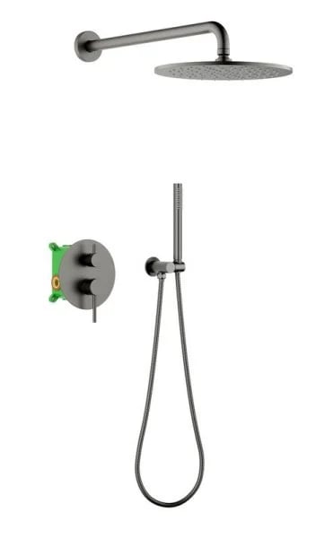 Душевой комплект Timo Saona SX-2369/18SM, С ВНУТРЕННЕЙ ЧАСТЬЮ, черное золото