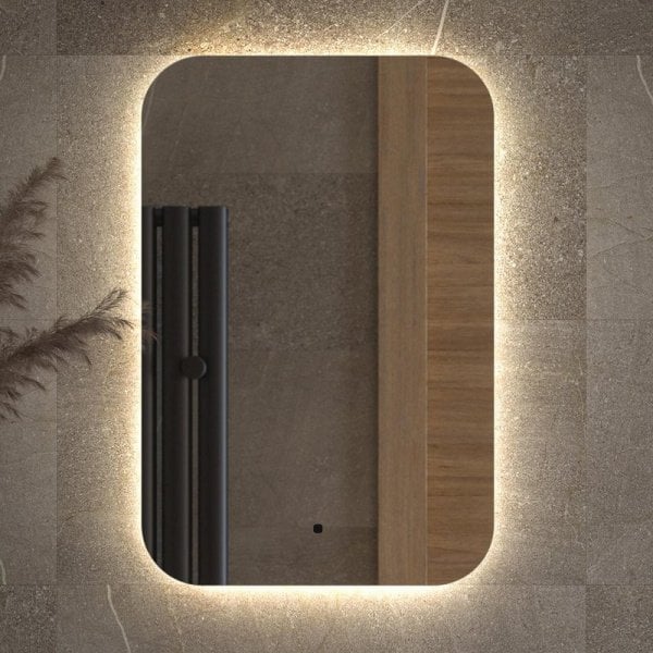 Зеркало Defesto Opti DF 2802R 40х60 с LED-подсветкой, 4500К, инфракрасный выключатель