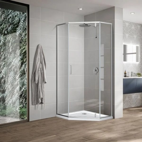 Душевой уголок Vincea Slim-U VSP-2SU900CL 90x90 см, профиль хром, стекло прозрачное