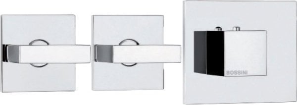 Термостатический смеситель встраиваемый Bossini Rectangular 2 Outlets LP Z033203 для ванны с душем, 