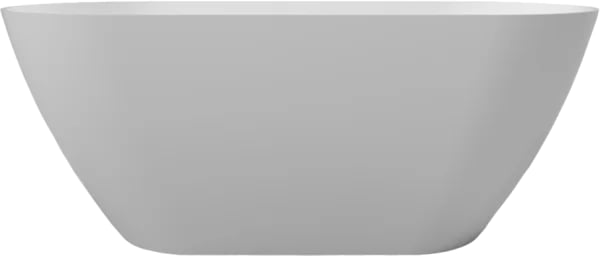 Ванна из искусственного камня WHITECROSS Coral A 165x75 см, отдельностоящая, белая, овальная, с донн