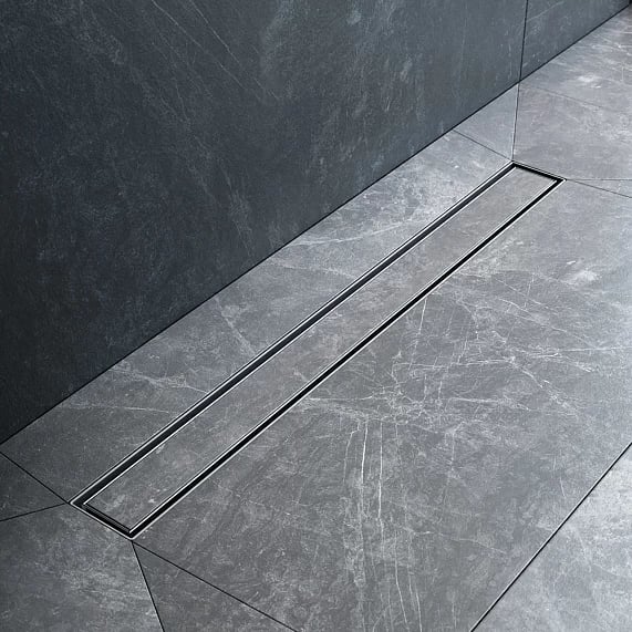 Душевой трап (лоток) AM.PM MasterFlow Tile 80 см, черный матовый