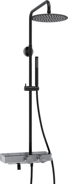 Душевая стойка Wasserkraft Abens 2000 A114.258.217.CB Thermo, с термостатом, черная