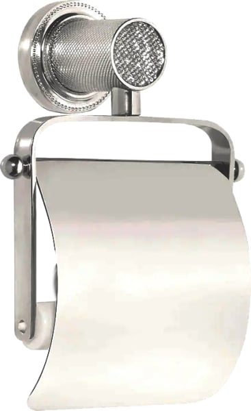 Держатель туалетной бумаги Boheme Royal Cristal Chrome с крышкой