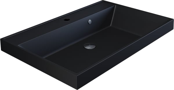 Мебельная раковина Uperwood Classic Quartz 291030005 70 см, матовая черная, уголь