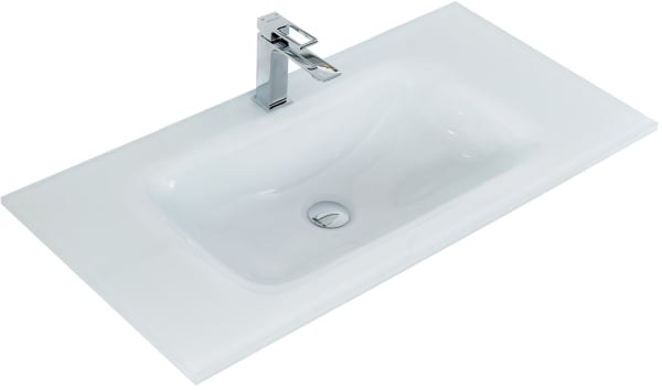 Мебельная раковина BelBagno BB1010/465-LV-VTR-BL белая