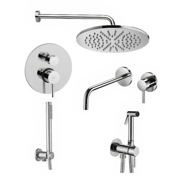Комплект для ванной Paffoni Light KITZLIG018CR006 С ВНУТРЕННЕЙ ЧАСТЬЮ, хром