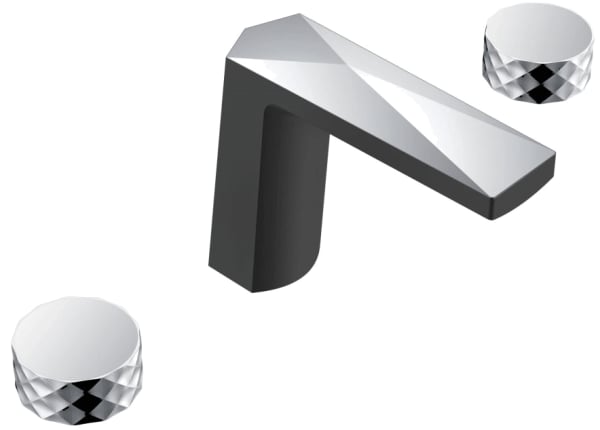 Смеситель для раковины Boheme Venturo 150-BCR-DIAMOND черный, хром