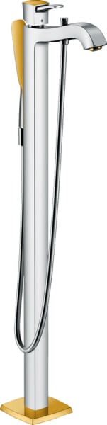 Напольный смеситель для ванны с душем Hansgrohe Metropol Classic 31445090, хром - золото