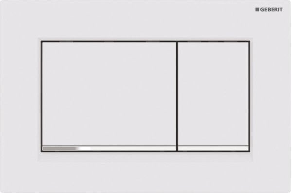 Кнопка смыва Geberit Sigma 30 115.883.JT.1 белая матовая, хром глянцевый