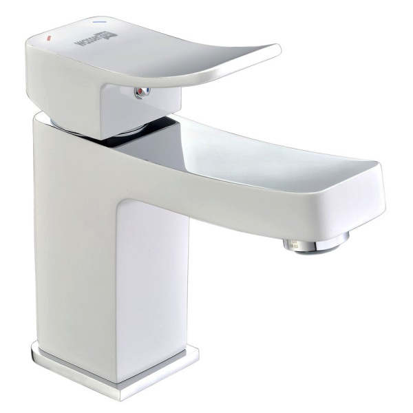 Смеситель для раковины Wasserkraft Аллер (Aller) 1063W белый, хром