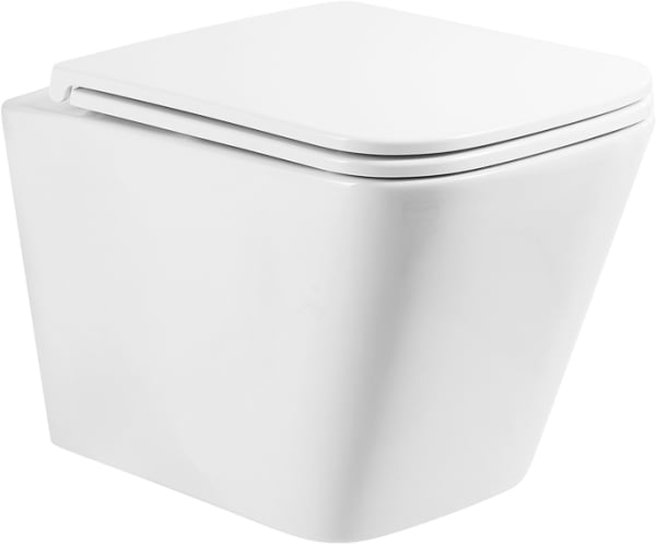 Унитаз подвесной BelBagno Ardente-R BB520CH-TOR BB2322SC с микролифтом, безободковый, глянцевый белы