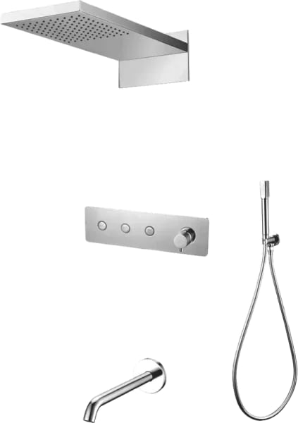 Душевой комплект Boheme Fusion 130-2-CR, С ВНУТРЕННЕЙ ЧАСТЬЮ, Chrome