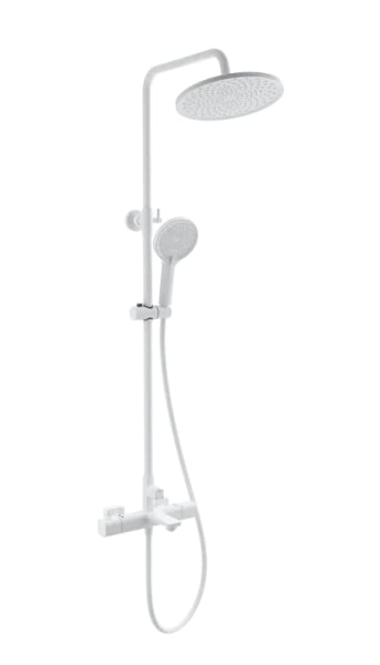 Душевая стойка Wonzon & Woghand SOLID WW-C3011-A-MW, матовая белая