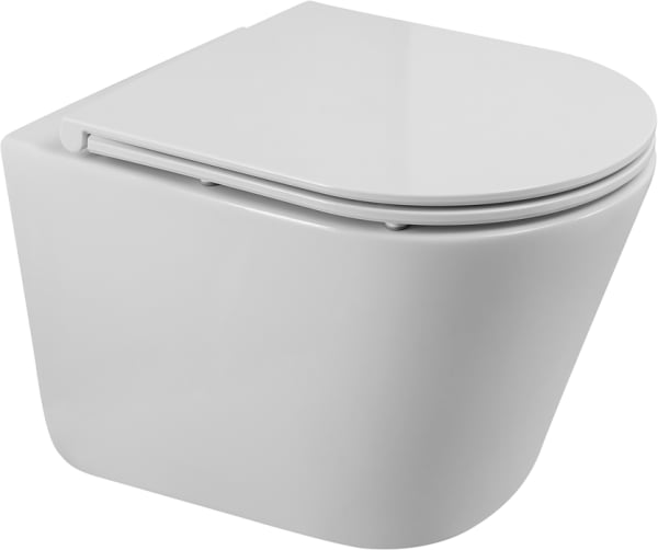 Унитаз подвесной BelBagno Flay-r BB053CH-TOR-FC BB870SC с микролифтом, безободковый, белый