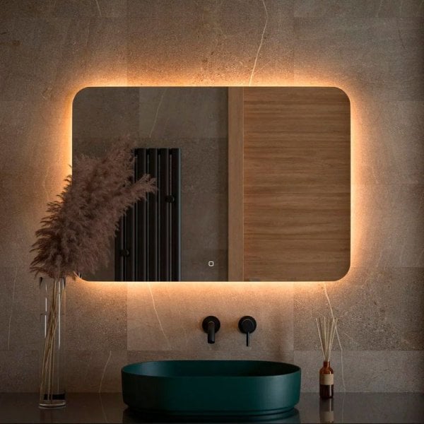 Зеркало Defesto Opti DF 2819SH 100х70 с LED-подсветкой, 3000К, сенсорный выключатель