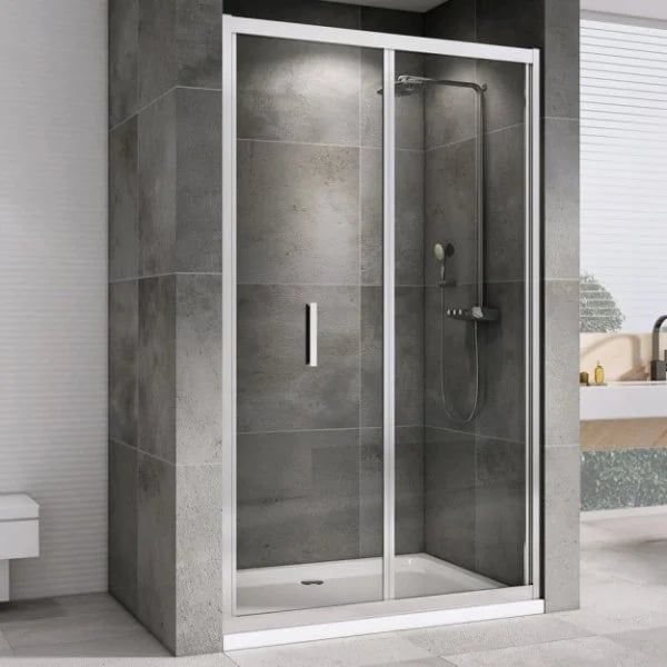 Душевая дверь в нишу Abber Sonnenstrand AG07090 90 см, профиль хром, стекло прозрачное