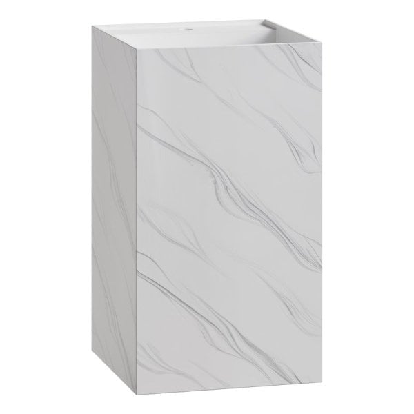 Раковина Boheme Cube 802-CLCT Corian 48х48х85 Calacatta, напольная