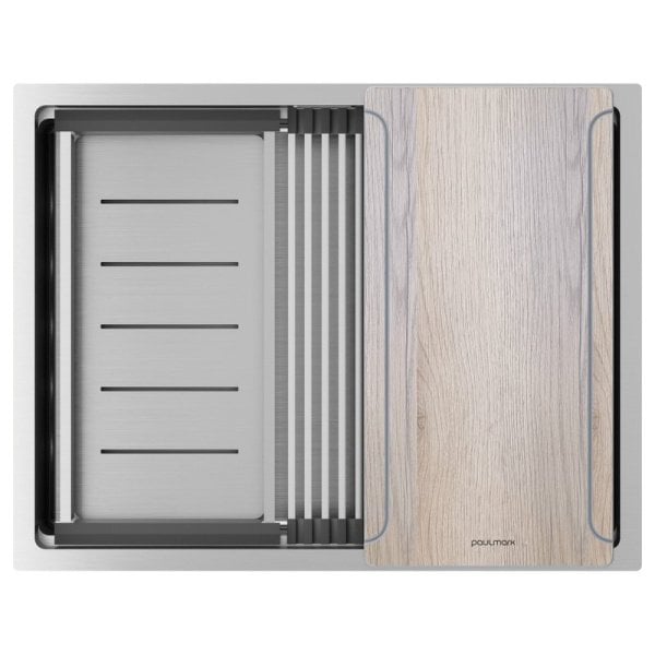 Мойка кухонная Paulmark Next-Multi Sink 58 UNI PM785845-BS брашированная нержавеющая сталь
