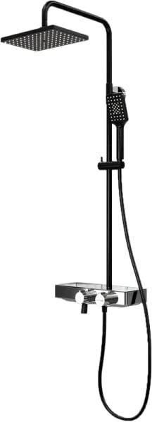 Душевая стойка Wasserkraft Thermo A11401, черная матовая