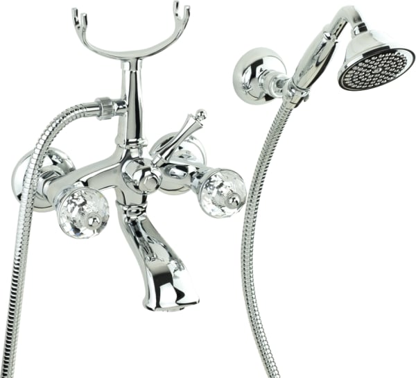 Смеситель для ванны с душем Migliore Korona Crystal l 27307, хром