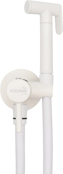 Гигиенический душ AQUAme AQM6020MW со смесителем, С ВНУТРЕННЕЙ ЧАСТЬЮ, matt white