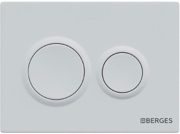 Кнопка смыва Berges Novum O4 soft touch белая