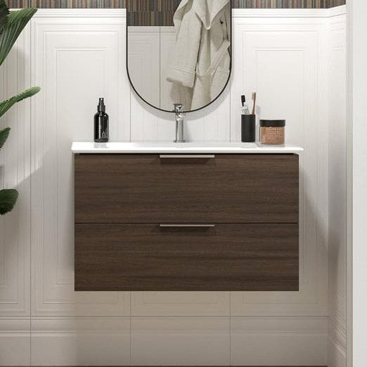 Тумба под раковину без столешницы KERAMA MARAZZI Piano 85 подвесная, дымчатый вяз