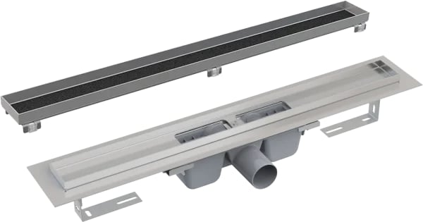 Душевой трап (лоток) AlcaPlast APZ1 APZ6S 850, с опорами, с решеткой FLOOR-850 85 см, под плитку