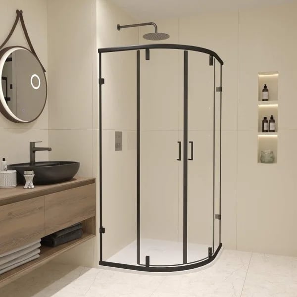 Душевой уголок RGW Classic CL-55-B 90х90x185, профиль матовый черный, стекло прозрачное