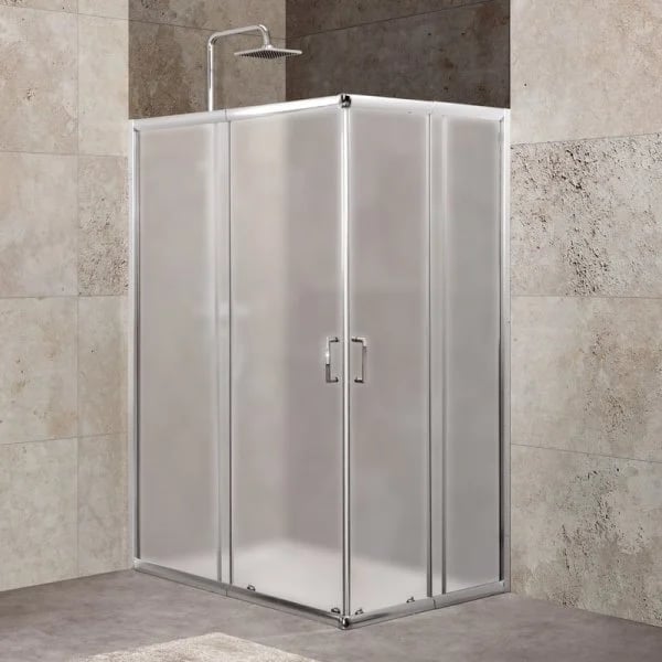 Душевой уголок BelBagno Unique AH-2-100/115-75/90-M-Cr стекло матовое