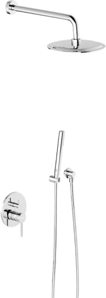Душевой комплект Damixa Scandinavian Pure 936520000, С ВНУТРЕННЕЙ ЧАСТЬЮ, хром