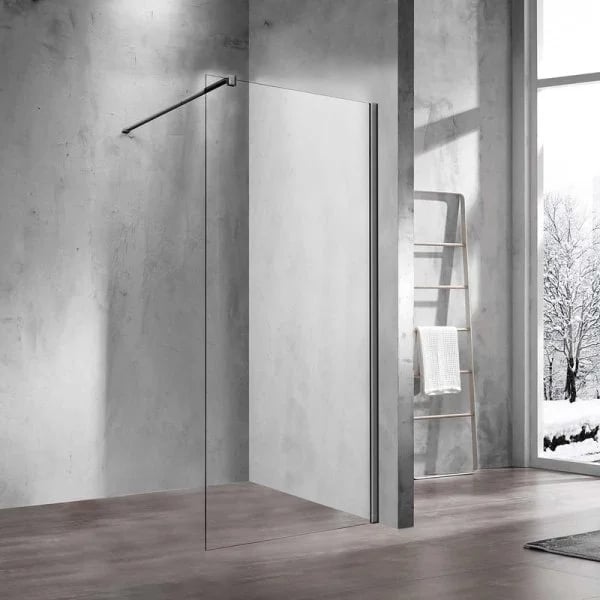 Душевая перегородка Vincea Walk-in VSW-1H700CLGM 70 см, профиль вороненая сталь, стекло прозрачное