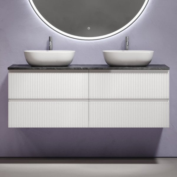 Тумба с раковиной Sancos Snob T 140 bianco, столешница черный мрамор TT140A1X, раковина CN6009