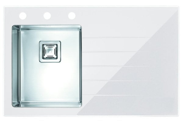 Мойка кухонная Alveus Crystalix 10 L, белое стекло