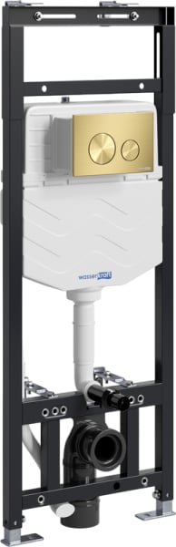 Система инсталляции для унитазов Wasserkraft Alme 15TLT.010.ME.MG02, с кнопкой смыва матовое золото