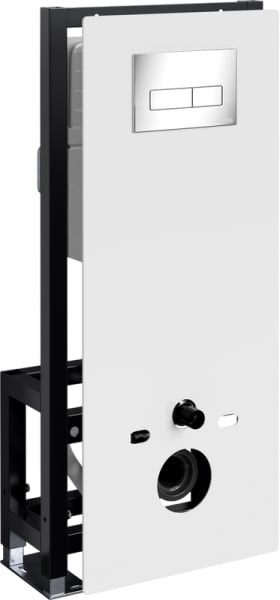 Система инсталляции для унитазов Wasserkraft Glan 66TLT.010.ME.WH.CH03, с кнопкой смыва хром