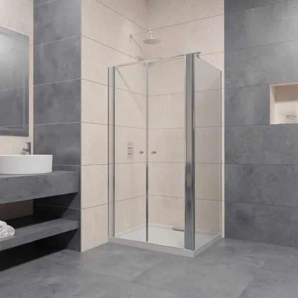 Душевой уголок RGW Passage PA-04+90 см (86-91)x90x185 профиль хром, стекло прозрачное