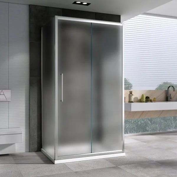 Душевой уголок Abber Schwarzer Diamant AG30100MH-S50M-S50M 100x50, профиль хром, стекло матовое