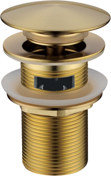 Донный клапан для раковины Boheme 612/2-MG matt gold, click-clack, с переливом