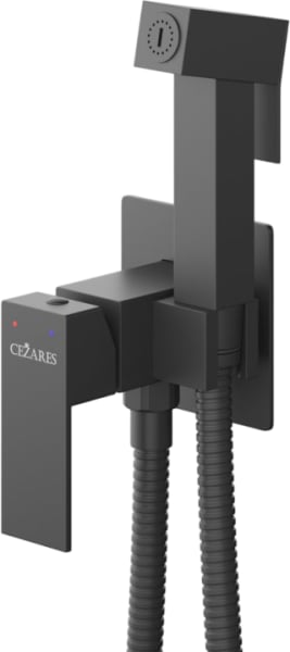 Гигиенический душ Cezares Slider SLIDER-DIF-NOP С ВНУТРЕННЕЙ ЧАСТЬЮ, матовый черный