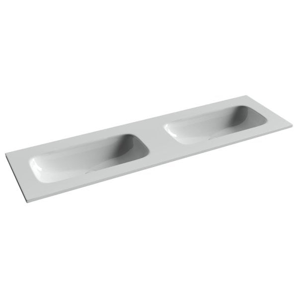 Мебельная раковина Ceramicanova Grace прямоугольная 161см с двумя чашами без отверстий под смеситель