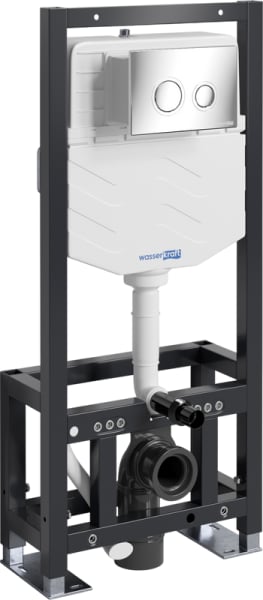 Система инсталляции для унитазов Wasserkraft Dill 61TLT.010.ME.CH01, с кнопкой смыва хром